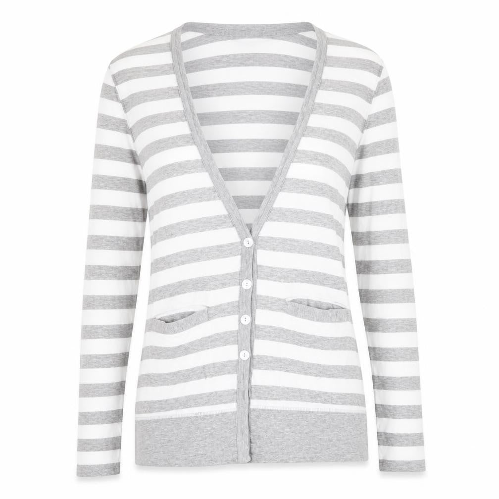 Denim Co Womens Multicoloured Striped  Cardigan Jumper Size 8