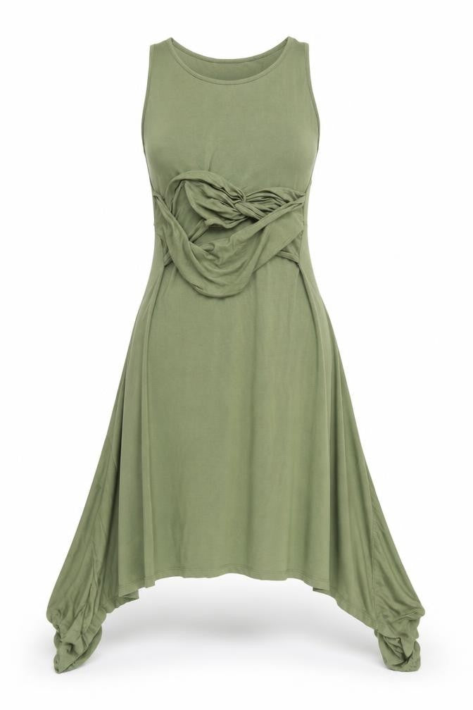 Front view of Bonprix women’s brown a-line, size S