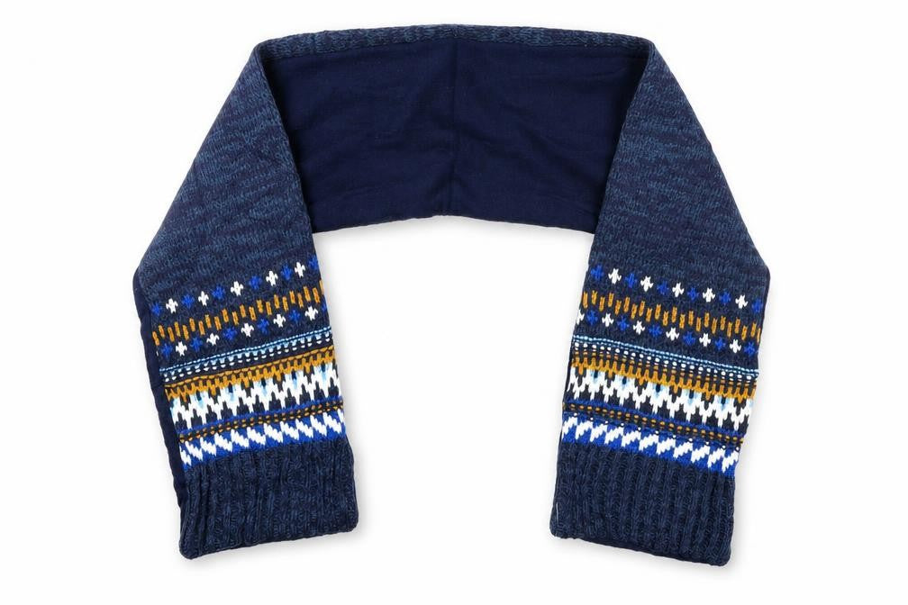 Front view of Preworn unisex blue scarf scarves & wraps one size