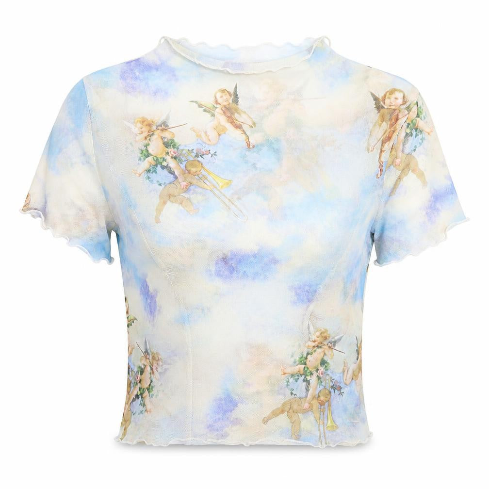 SHEIN Womens Multicoloured Geometric  Basic Blouse Size S