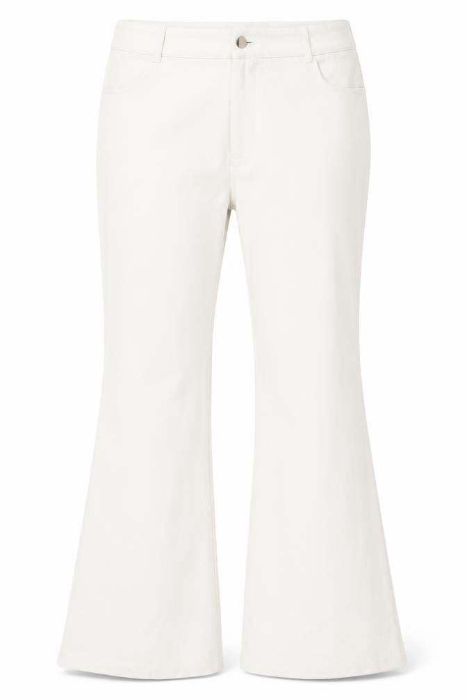 Front view of SHEIN women’s beige trousers, size UK 12, 32-inch leg