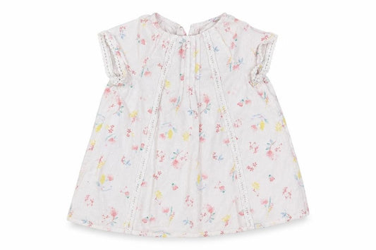 Front view of George Baby Green Floral A-Line, size 18-24, Months
