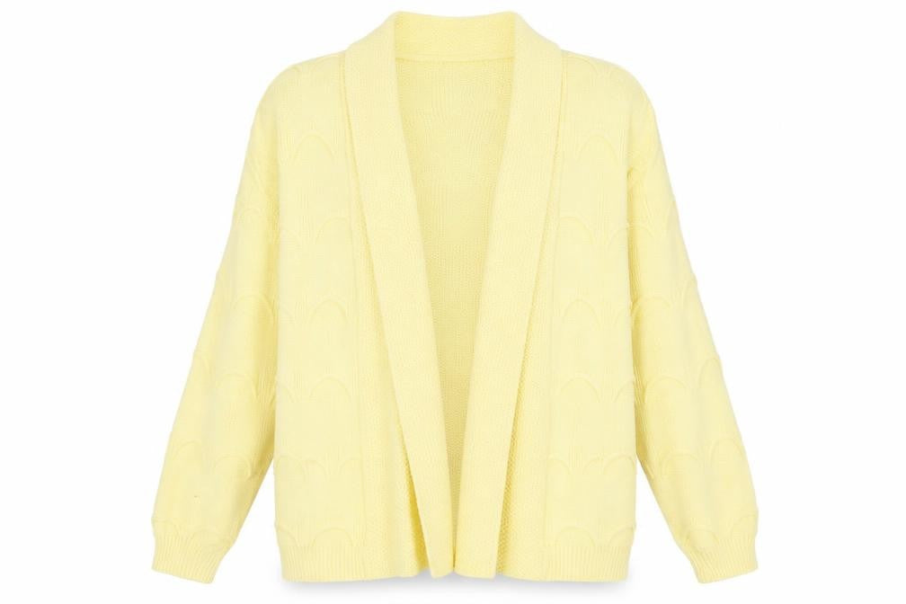 lady ice Womens Yellow   Cardigan Jumper Size L