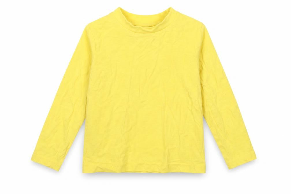 Front view of F&F Baby Yellow Basic T-Shirt, size 9-12, Months