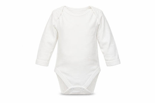 Front view of F&F Baby White Babygrow One-Piece, size 0-3, Months