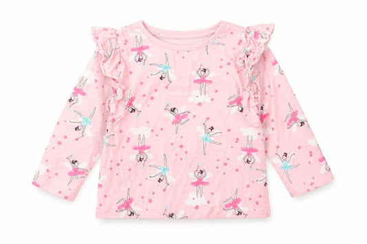 Front view of Matalan Baby Pink Floral Basic T-Shirt, size 12, Months