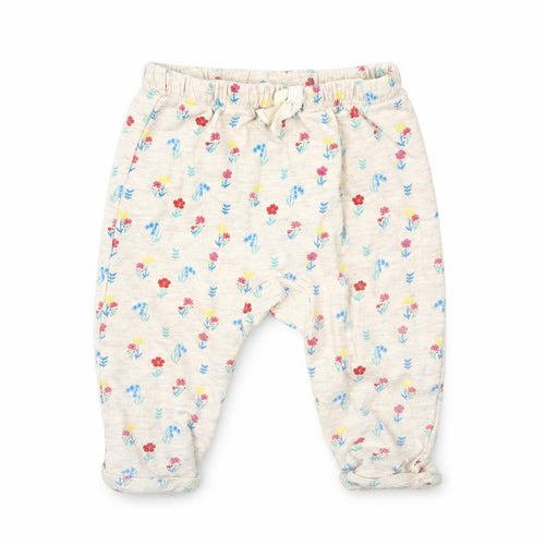 TU Baby Beige Floral  Cropped Trousers Size 6-9 Months