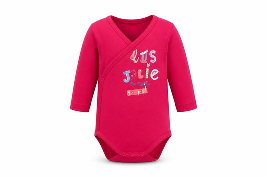 Front view of TISSAIA Baby Pink Babygrow One-Piece, size 6-9, Months