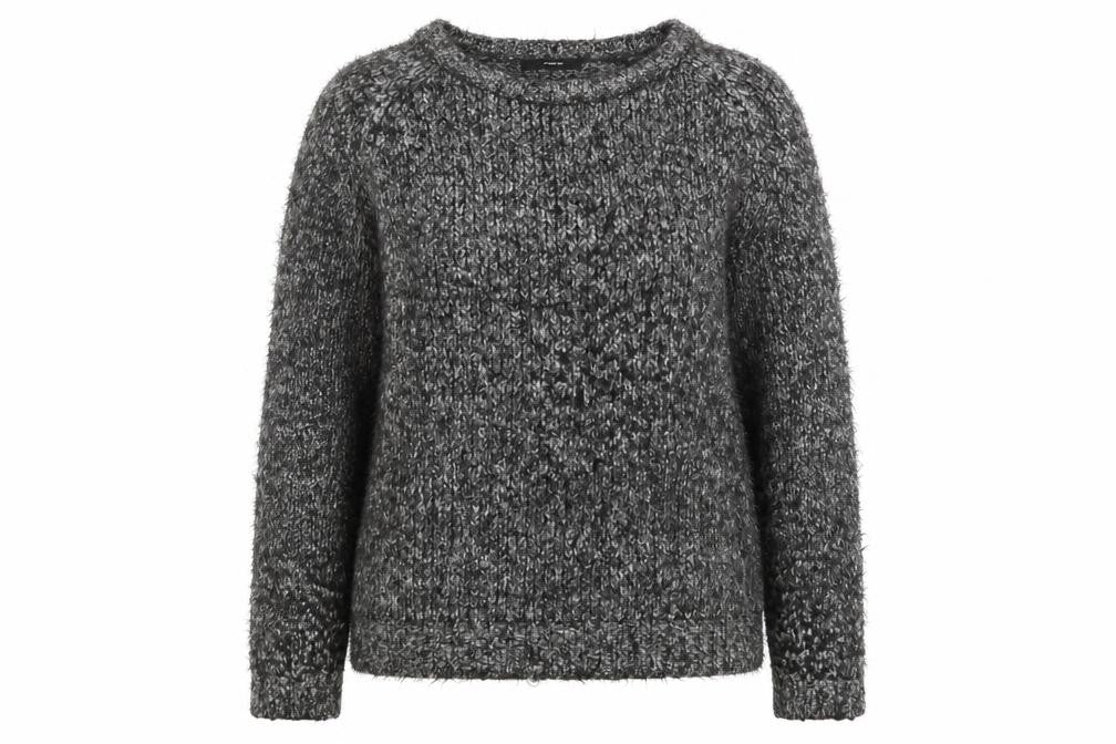 Front view of George women’s grey knit jumper, size UK 14