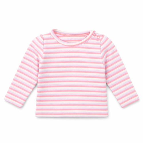 lulipu Girls Purple Striped  Basic T-Shirt Size 3-6 Months