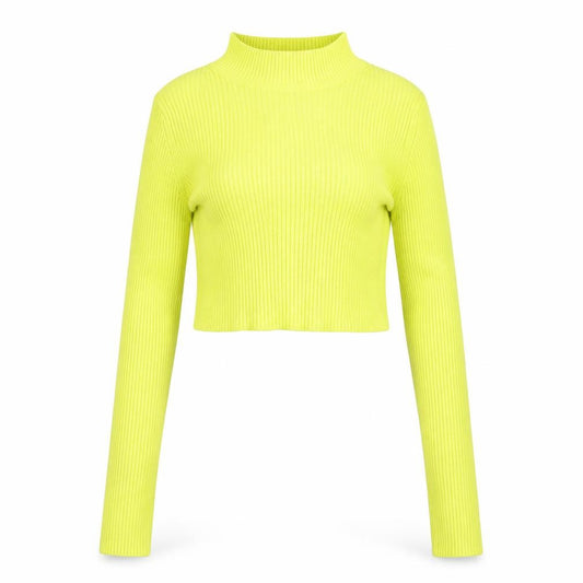 Front view of Select women’s yellow basic t-shirt, size UK 6