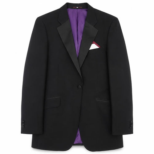 1860 Menswear Mens Black   Jacket Suit Jacket Size 40