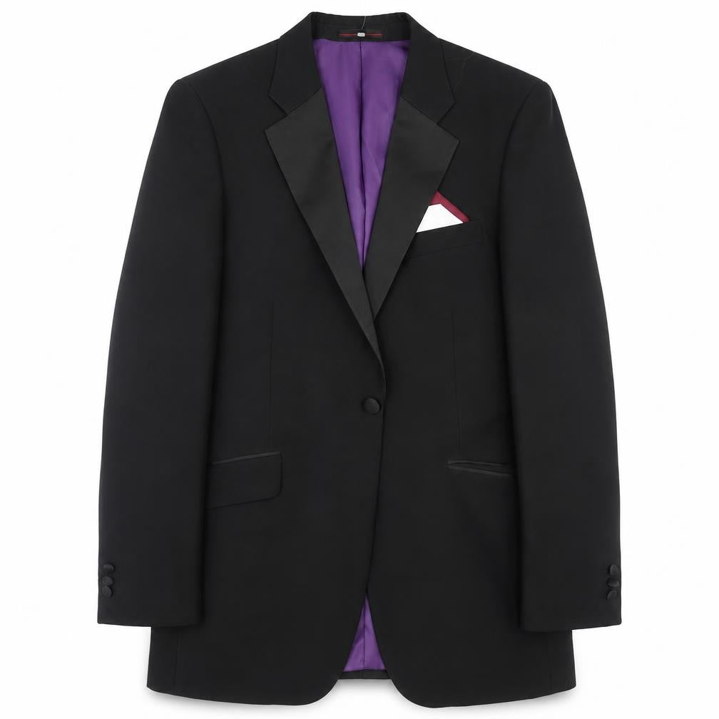 1860 Menswear Mens Black   Jacket Suit Jacket Size 40