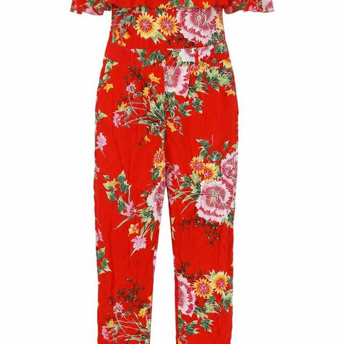 Dorothy Perkins Womens Red Floral  Romper One-Piece Size 8 L25 in