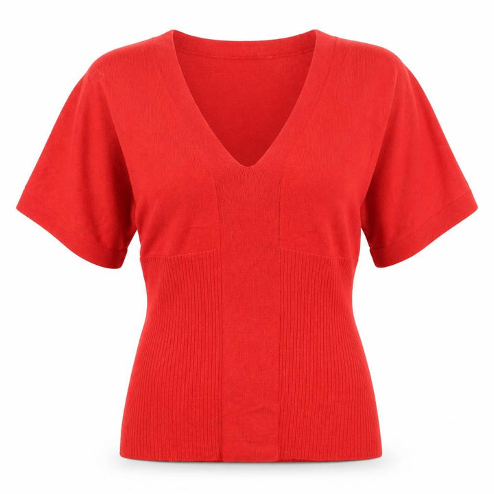 Monsoon Womens Red Basic T-Shirt Size 10