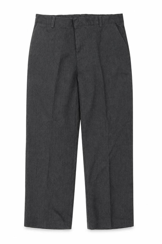 Front view of BHS boys’ grey chino trousers, size 10, years