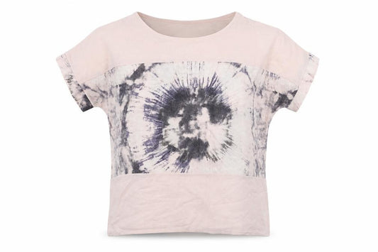 Front view of NEW Collection women’s orange basic t-shirt, size UK 8