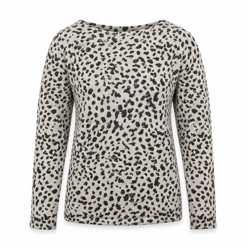 Dorothy Perkins Womens Grey Animal Print Knit Pullover Jumper Size 8