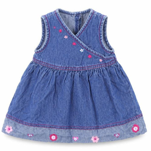 Cherokee Baby Blue Floral  A-Line  Size 3-6 Months