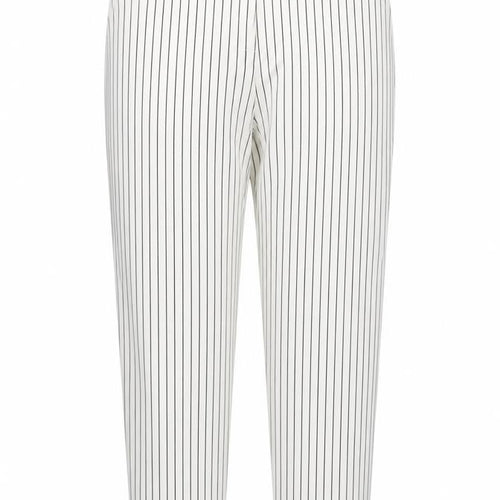 camaieu Womens White Striped  Trousers  Size 12 L24 in