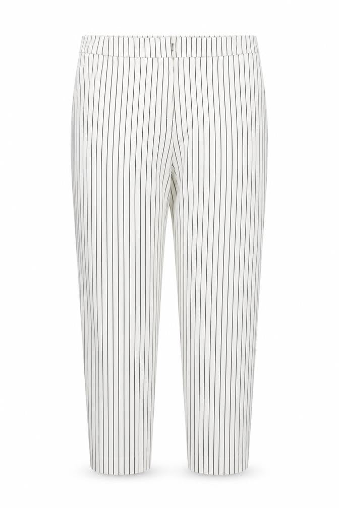 camaieu Womens White Striped  Trousers  Size 12 L24 in