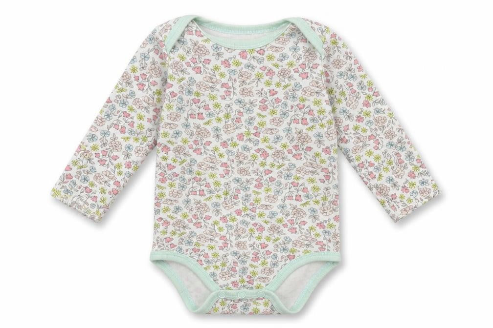 Preworn Girls Multicoloured Floral Jersey Babygrow One-Piece Size 6-9 Months