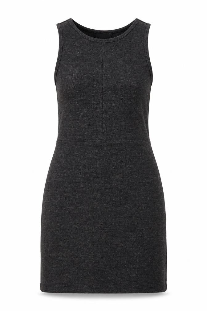 Front view of Topshop women’s grey sheath, size UK 10