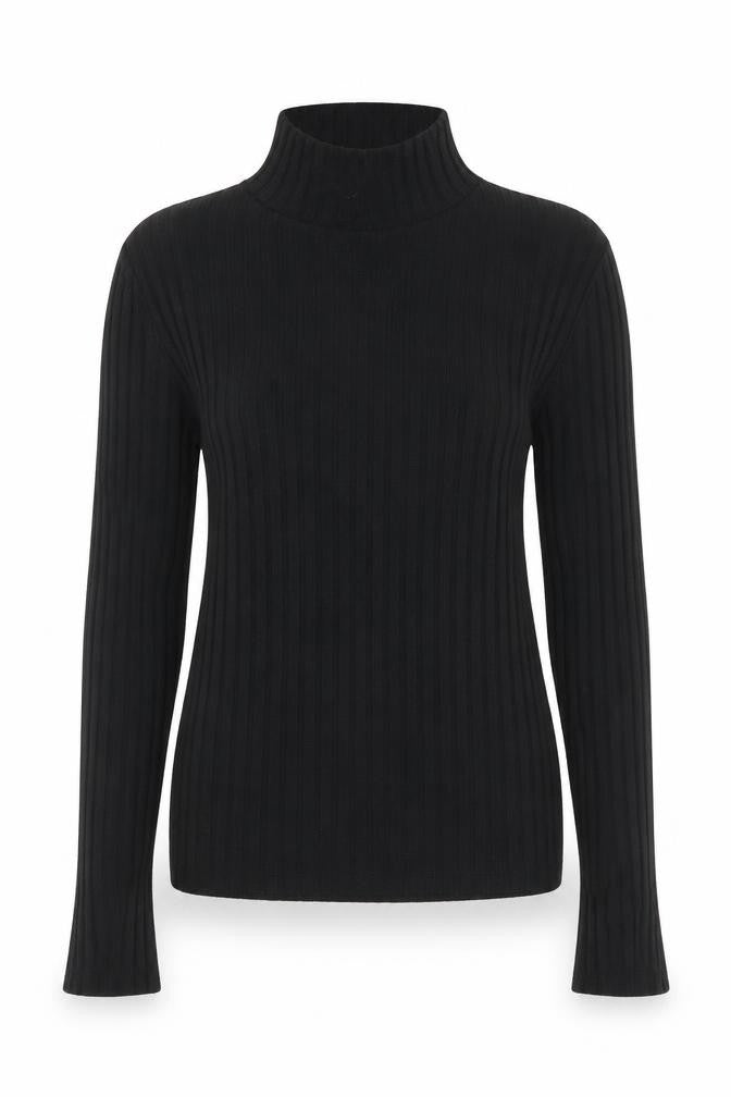 Front view of Topshop women’s black jumper, size UK 6