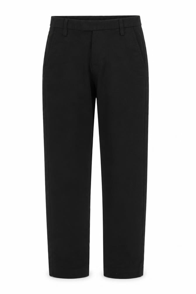 Front view of Next boys’ black carpenter trousers, size 10, years