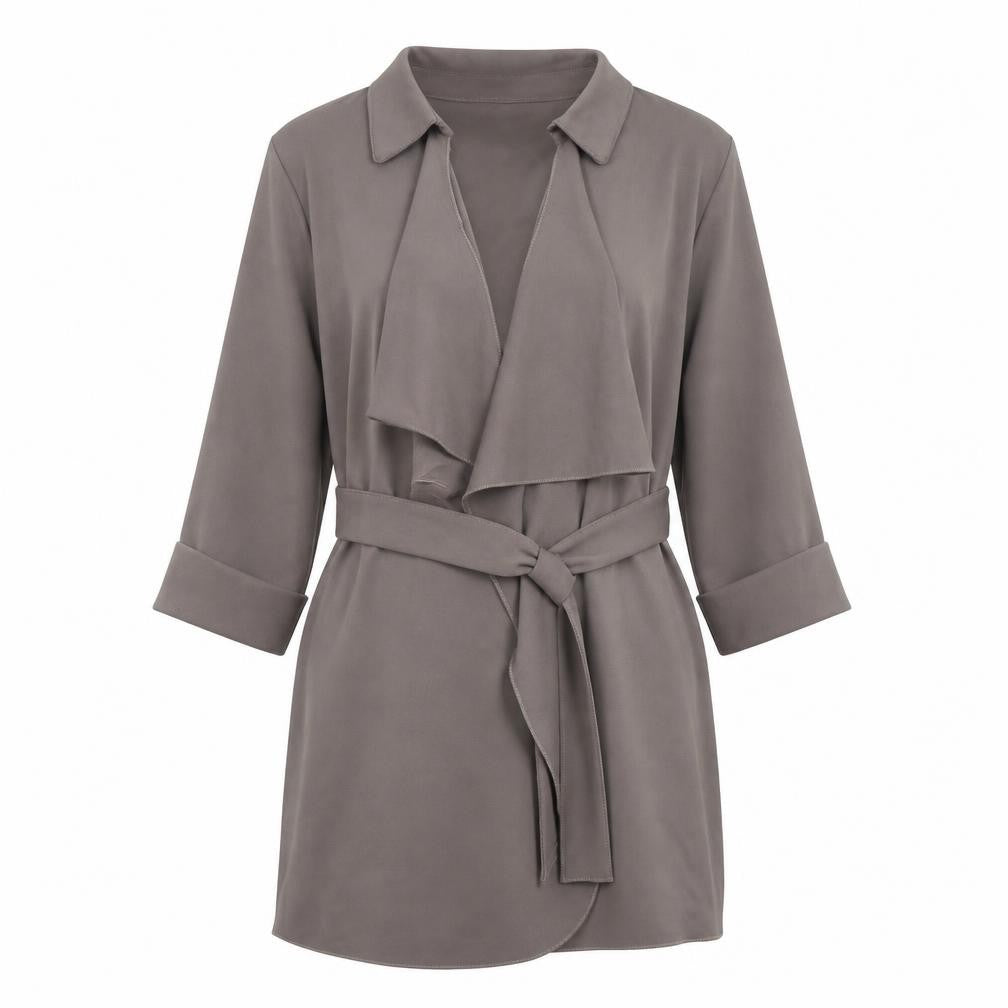 Front view of Made in Italy women’s grey jacket, size S