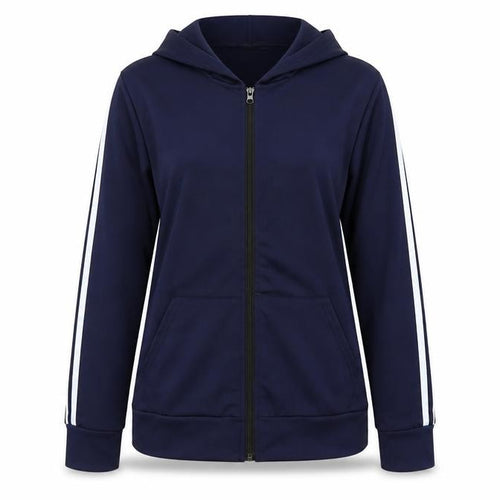 Fashion Womens Blue   Full Zip Hoodie Size S