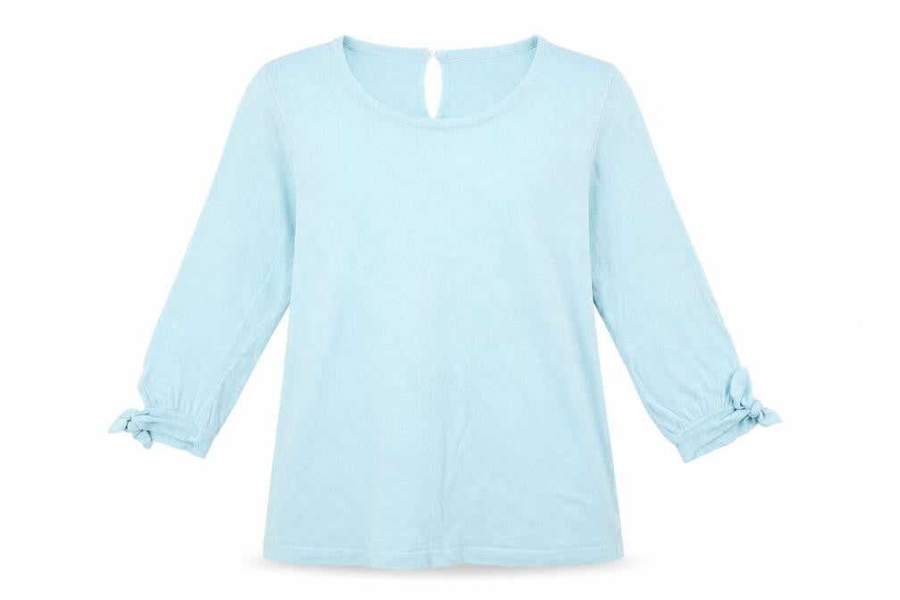 Front view of Nanette women’s green knit jumper, size S