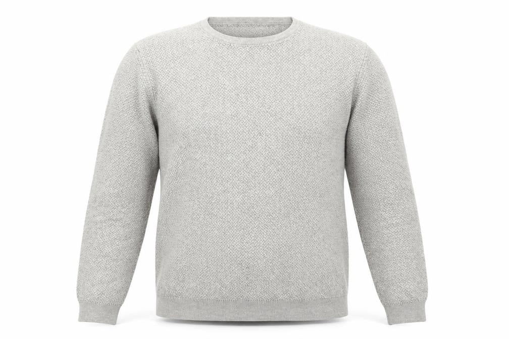 Front view of Burton men’s grey jumper, size XL