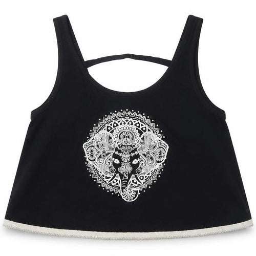 M&Co Girls Black   Cropped Tank Size 13-14 Years