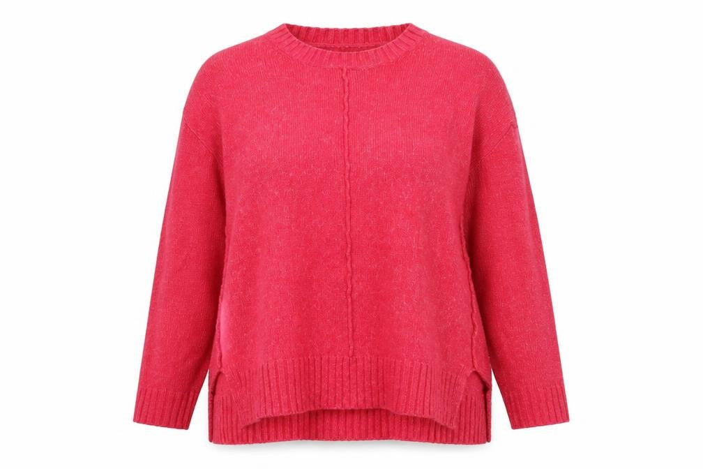 Front view of Marks & Spencer women’s pink jumper, size L