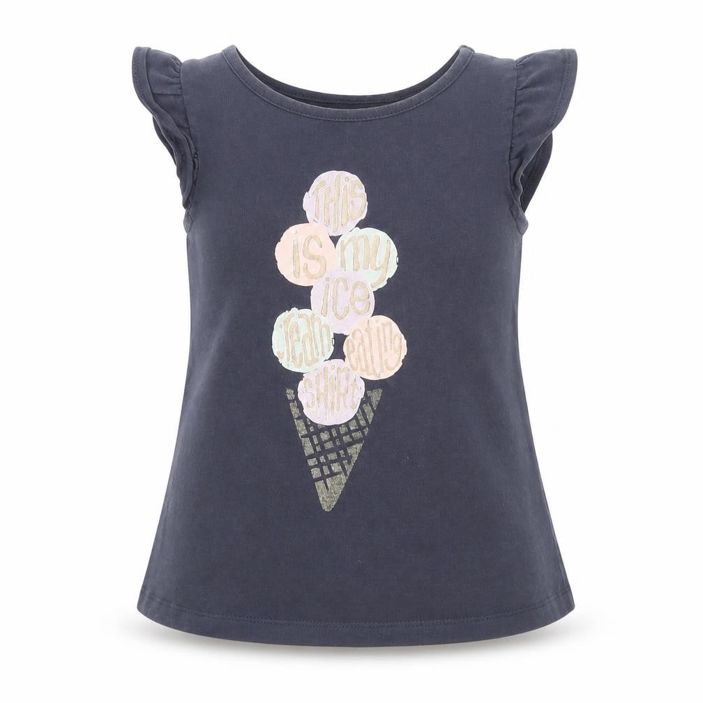 Front view of Maggie & Zoe girls’ blue basic blouse, size 3-4, years
