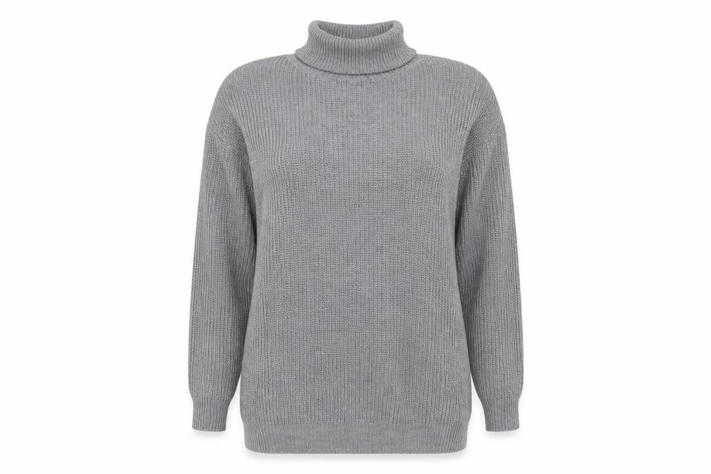 Front view of Preworn women’s grey jumper, size M