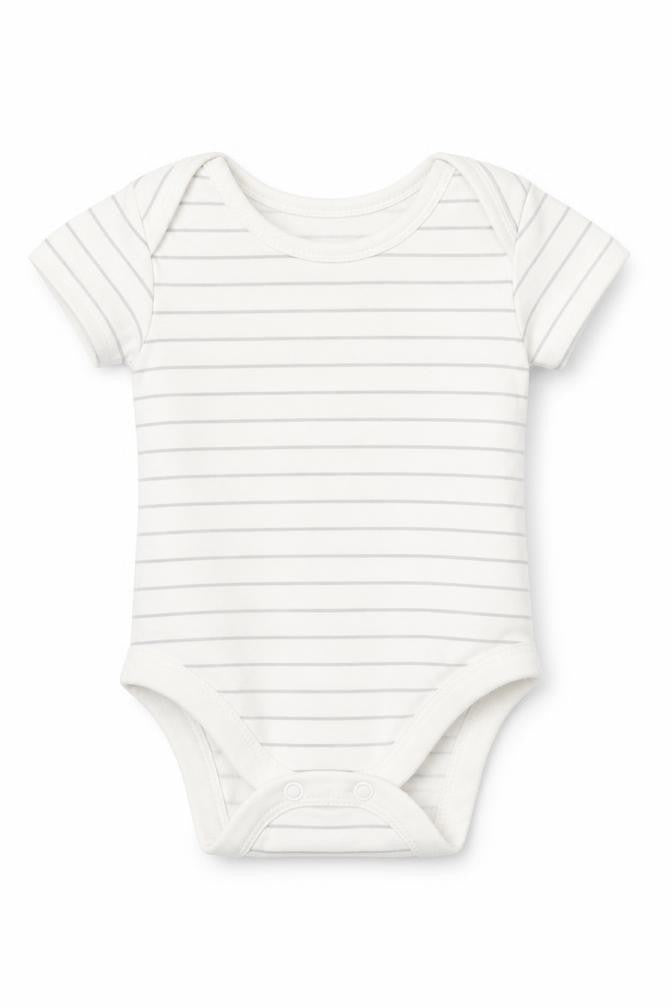 George Baby White Striped  Romper One-Piece Size 0-3 Months