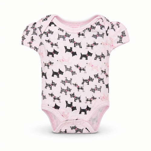 Bebe Bonito Baby Pink   Romper One-Piece Size 3-6 Months  - Dog Print