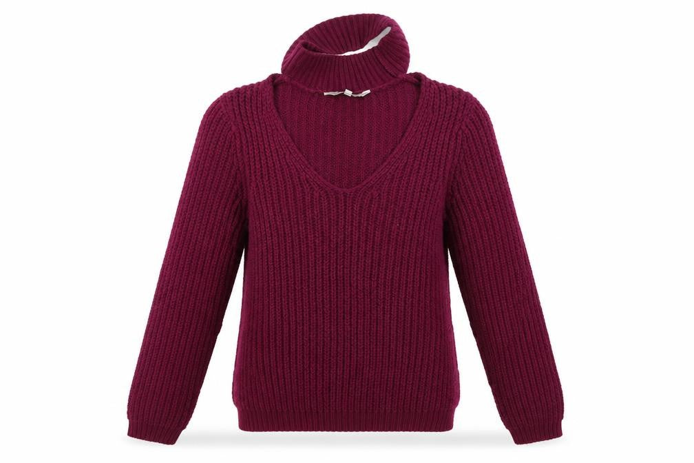Front view of Red Herring women’s purple jumper, size UK 8
