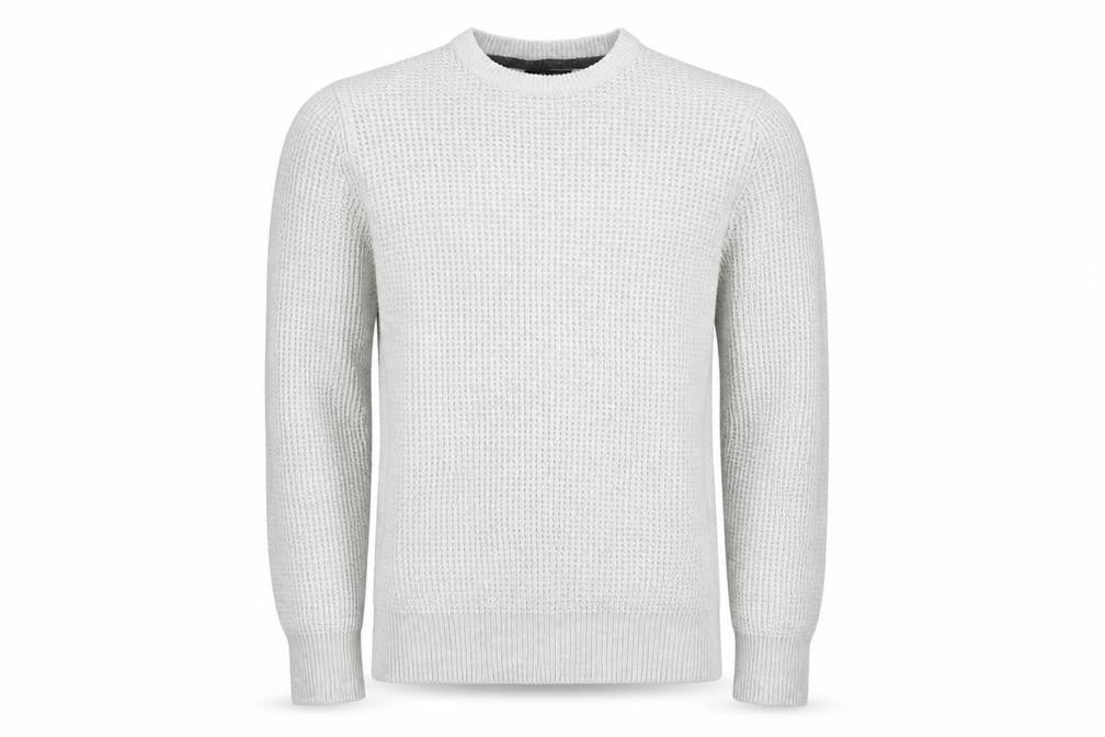 Front view of New Look men’s grey jumper, size S