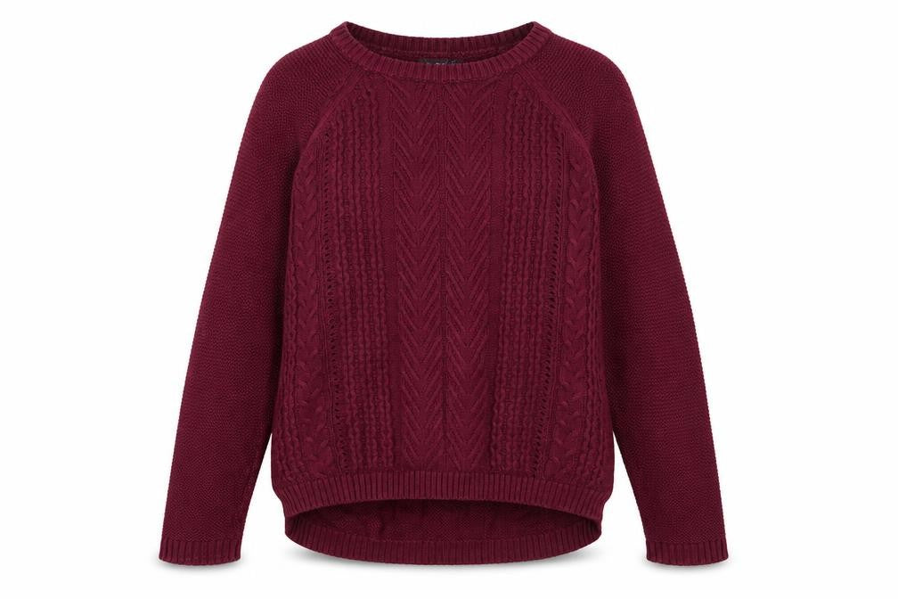 Front view of Stradivarius women’s purple jumper, size S