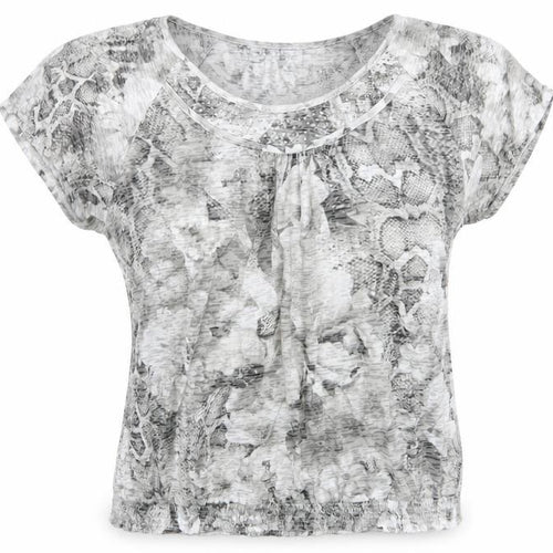 Betty Barclay Womens Grey Animal Print  Basic T-Shirt Size 12