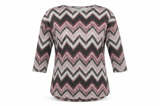 Front view of Principles women’s multicoloured striped jumper, size UK 8