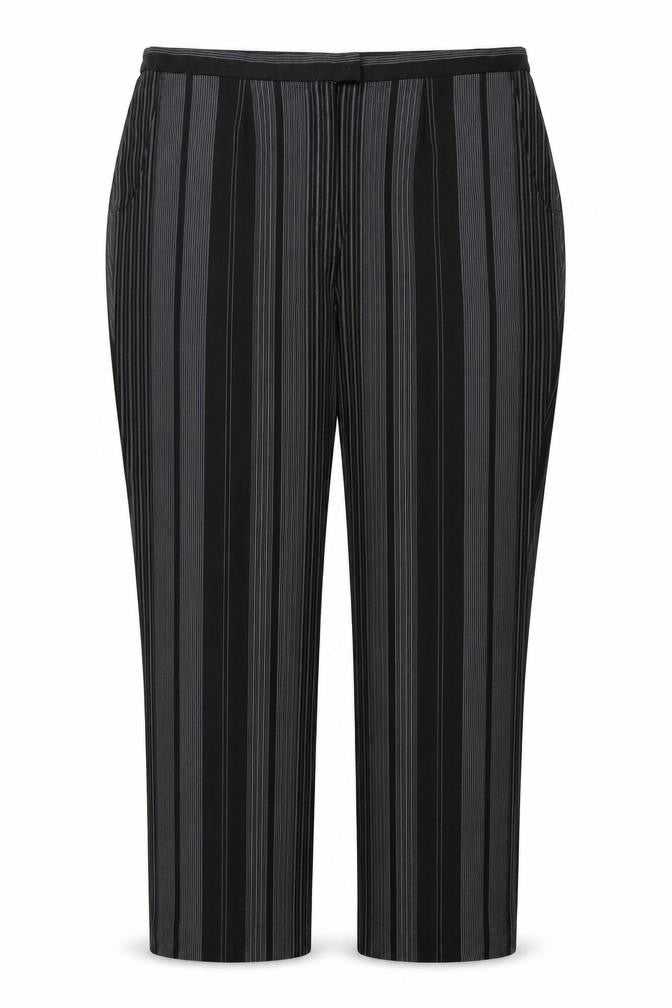 Chrmart Womens Grey Striped  Trousers  Size 20 L27 in