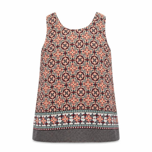 Front view of Atmosphere women’s multicoloured paisley basic blouse, size UK 8