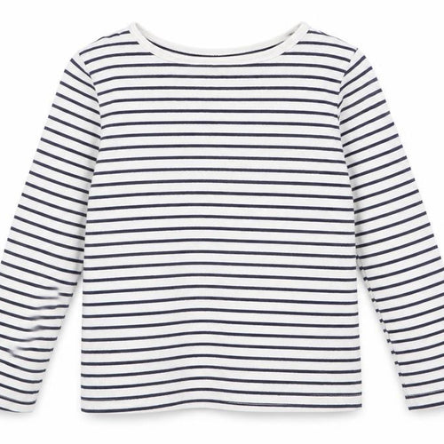 F&F  Girls White Striped  Basic T-Shirt Size 5-6 Years