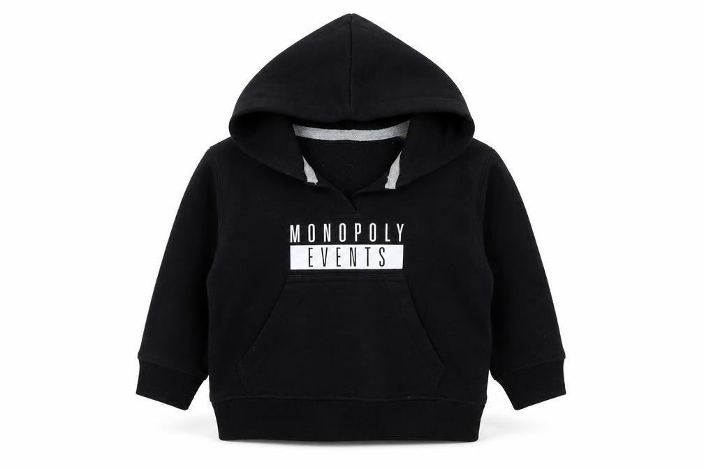 Front view of Matalan boys’ black jumper, size 6-9, months