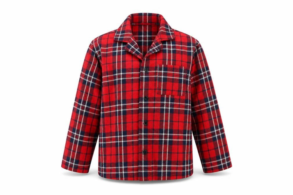 In the Style Girls Red Check  Basic Button-Up Size 4 Years