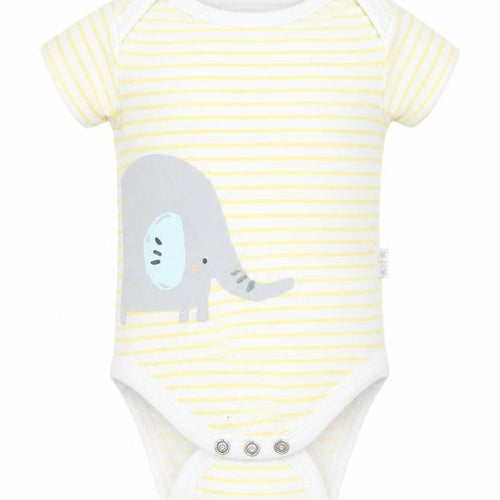 Watch Me Grow Baby Yellow Striped  Babygrow One-Piece Size 0-3 Months
